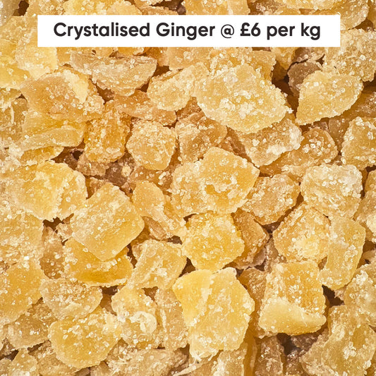 Crystalised Ginger small cubes