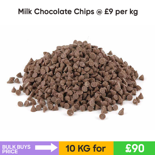 Milk Chocolate Chips (10KG)- Bulk Buys