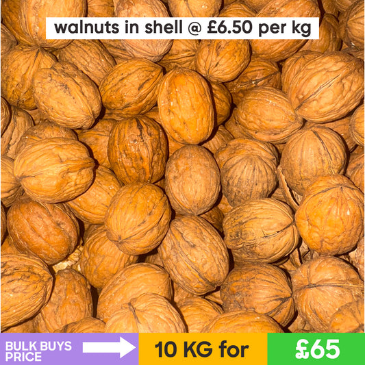 Californian Walnut in shell - diamond (10KG)- Bulk Buys