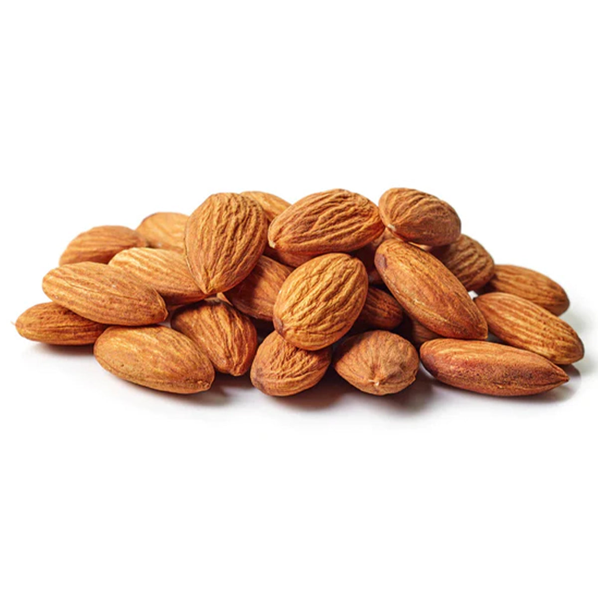 Raw almonds on white background – Shop Almonds Online in UK for healthy snacking