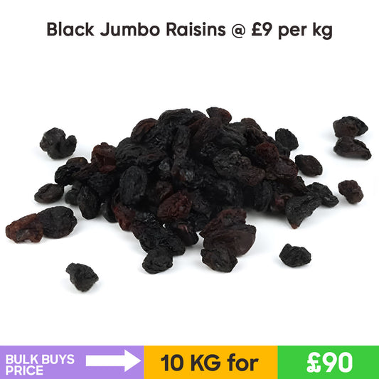 Black Jumbo Raisins (10KG)- Bulk Buys