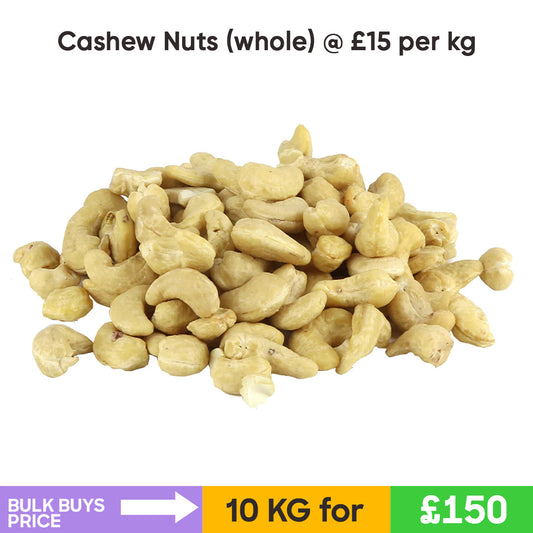 Cashew Nuts (Whole) (10KG)- Bulk Buys