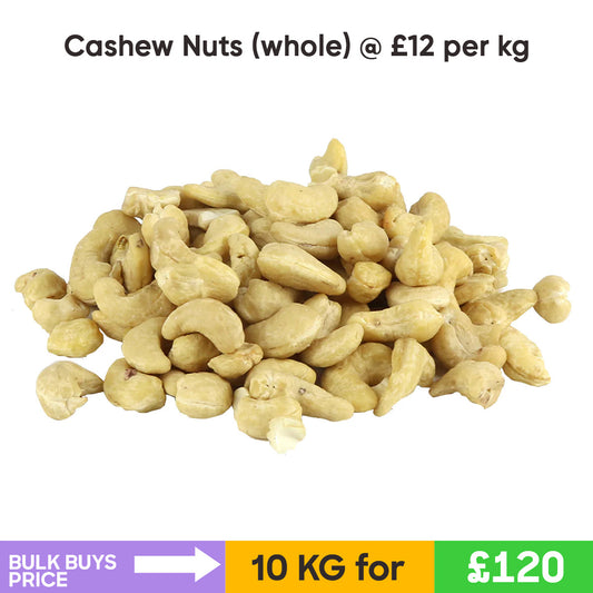 Cashew Nuts (Whole) (10KG)- Bulk Buys
