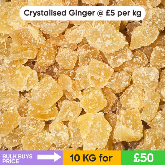 Crystalised Ginger small cubes (10KG)- Bulk Buys