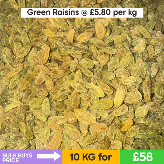Green Raisins (10KG)- Bulk Buys