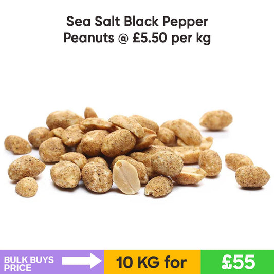 Sea Salt Black Pepper Peanuts (10KG)-📦 Bulk Buys