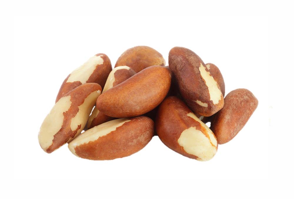 Brazil Nuts (Whole) on a white background